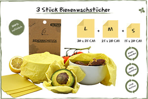 Bienenwachstücher Set (3 Stück)